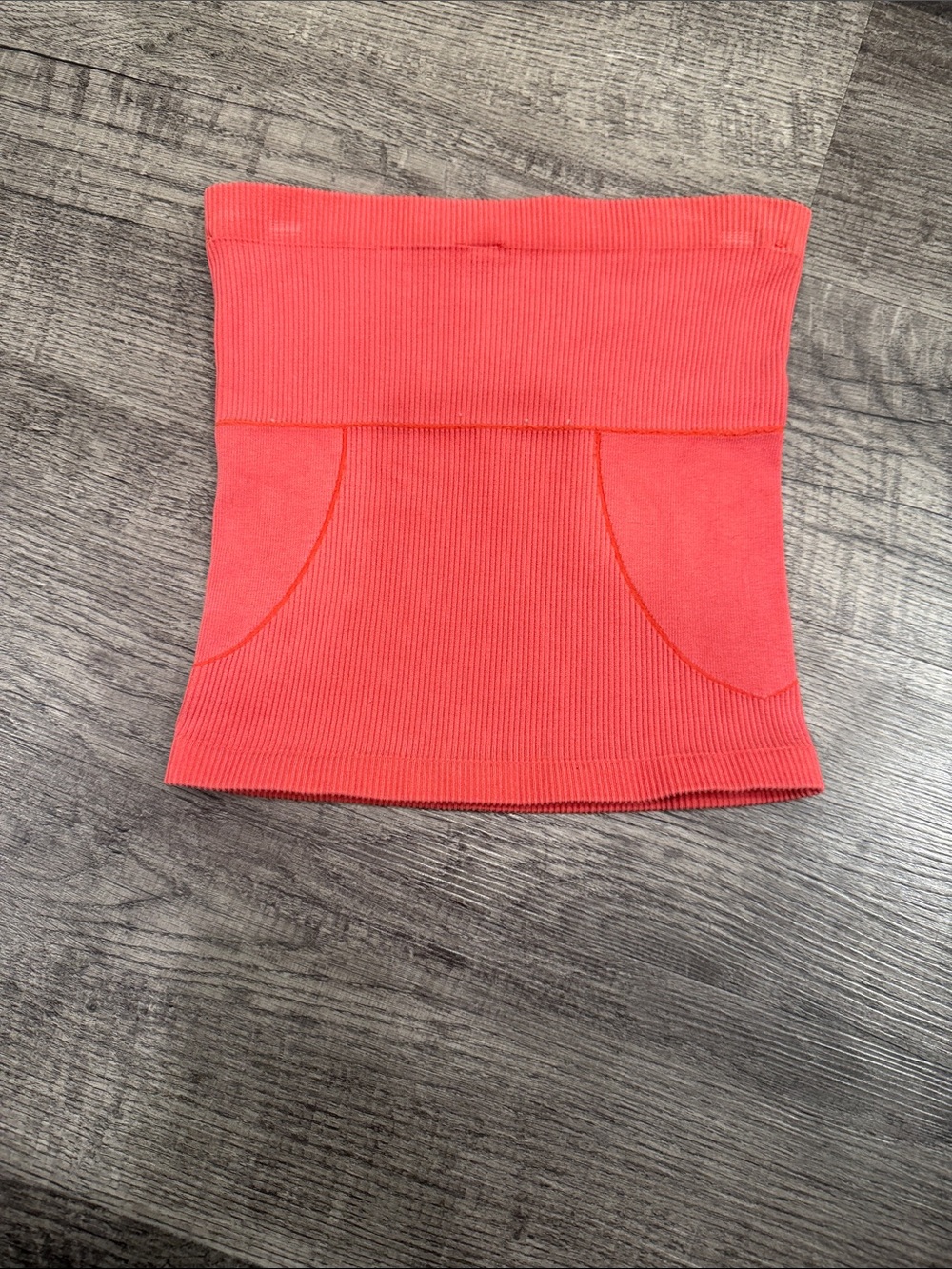 Coral Ribbed Tube Top - Picture 2 of 2
